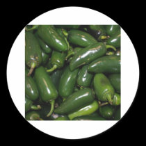Flamin' Hot Green Jalepeno Peppers Art stickers