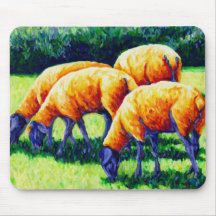 Flamin' Sheep Mouse Pad