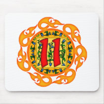 Flaming 11th Birthday Gifts mousepads