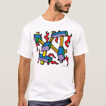 Flaming 3d grid shapes t-shirts by devinmoore Flaming 3d grid shapes t-shirts