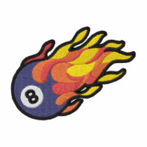 Flaming 8-ball embroidered shirts by ZazzleEmbroidery Flaming 8-ball embroidered shirts