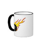 FLAMING 8 BALL COFFEE MUG