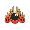 Flaming 8 Ball stickers