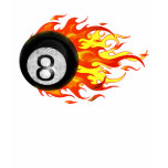 Flaming 8 Ball Tee Shirts