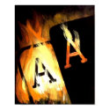 Flaming Aces Print Poker Art Decor by Teofaith Flaming Aces Print Poker Art Decor