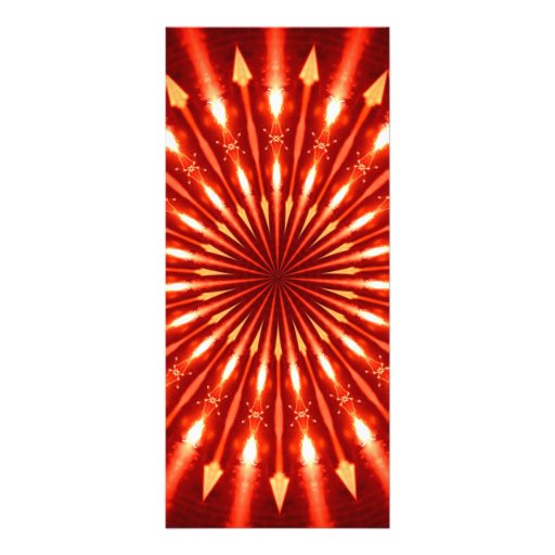 flaming arrows kaleidoscope custom rack card