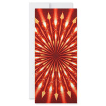 flaming arrows kaleidoscope custom rack card