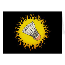 Flaming Badminton cards by sportsworld Flaming Badminton cards