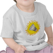 Flaming Badminton T-shirts