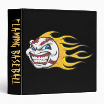 Flaming Baseball binders