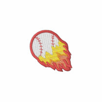 Flaming Baseball embroidered shirts by ZazzleEmbroidery Flaming Baseball embroidered shirts