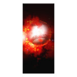 Flaming Baseball Rack Card