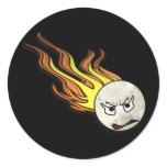 Flaming Baseball Stickers