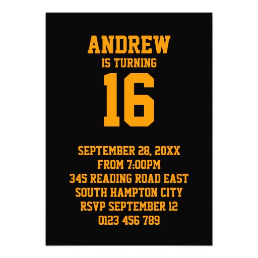 Flaming Basketball Birthday B/W Party Invitations