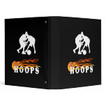 Flaming Basketball Hoops Vinyl Binders