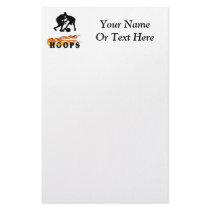 Flaming Basketball Hoops Stationery Paper