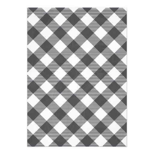 Flaming BBQ Grill Invitation, Chalkboard / Gingham