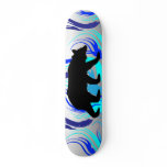 Flaming Bear Skateboard