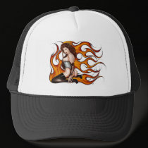 Flaming Beauty Pin-up Hat