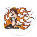 Flaming Beauty stickers by MANolan Flaming Beauty stickers