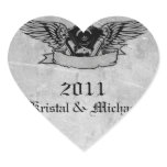 Flaming Biker Envelope Seals stickers