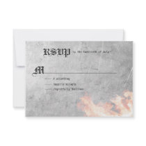 Flaming Biker Wedding Invitations