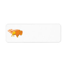 Flaming Bison #2 Return Address Labels