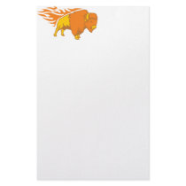 Flaming Bison #2 Customized Stationery