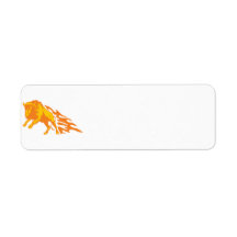 Flaming Bison #3 Custom Return Address Label