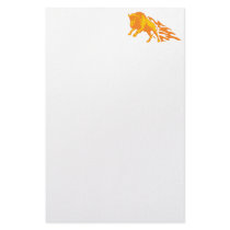 Flaming Bison #3 Stationery