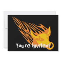 Flaming Bull #1 Personalized Invites