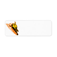 Flaming Bull #2 Custom Return Address Label