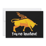 Flaming Bull #7 Custom Invitation