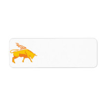 Flaming Bull #7 Return Address Labels