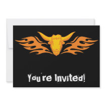 Flaming Bull #8 Custom Invitations