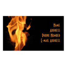 Flaming Business/Profile Card Business Card Template