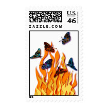 Flaming Butterflies Postage postage