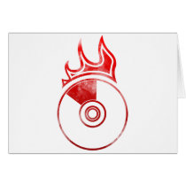 Flaming CD - Music Audio DJ Disc Jockey cards