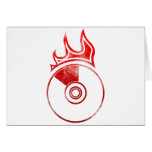 Flaming CD - Music Audio DJ Disc Jockey cards