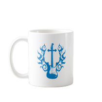 Flaming Cross Guitar mugs