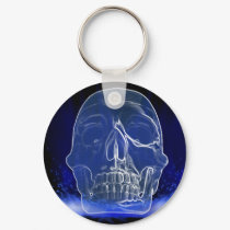 Flaming Cystal Skull keychains