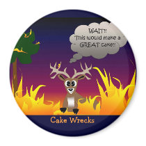 Flaming Deer Magnet by cakewrecks Flaming Deer Magnet