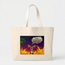 Flaming Deer Tote Canvas Bags