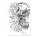 Flaming Demonic Skull Art Poster posters