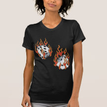 Flaming Dice Tee Shirts