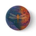 Flaming Dragonfly buttons
