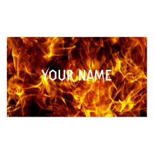 FLAMING FIRE BUSINESS CARD (back side)