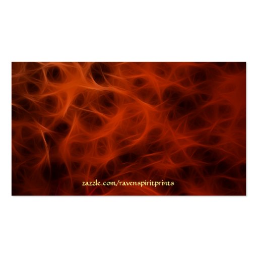 FLAMING FIRE FRACTAL  Business Card (back side)