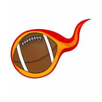 flaming football ball t-shirts