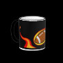 flaming football products mugs